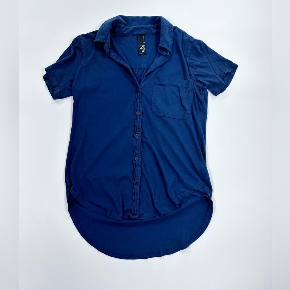 Bobi Los Angeles blue cotton polo shirt S